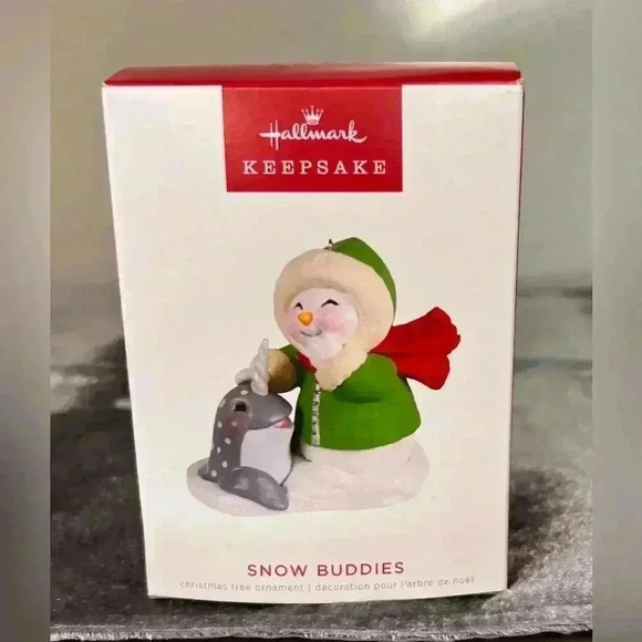 Hallmark Snow Buddies bundle- 2022 25th in the series & mini Tree Topper, &Skirt - Picture 3 of 10